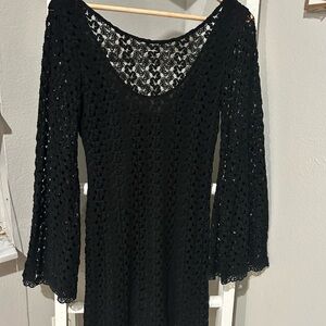 Free People Crochet bell sleeved dress.